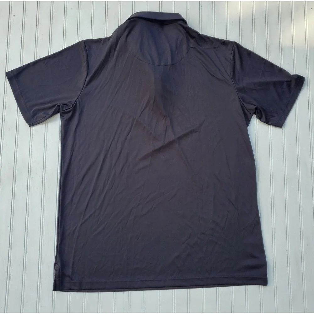 Collars & Co. Dress Collar Polo Mens Large Relaxed Black Performance Shirt NWT
